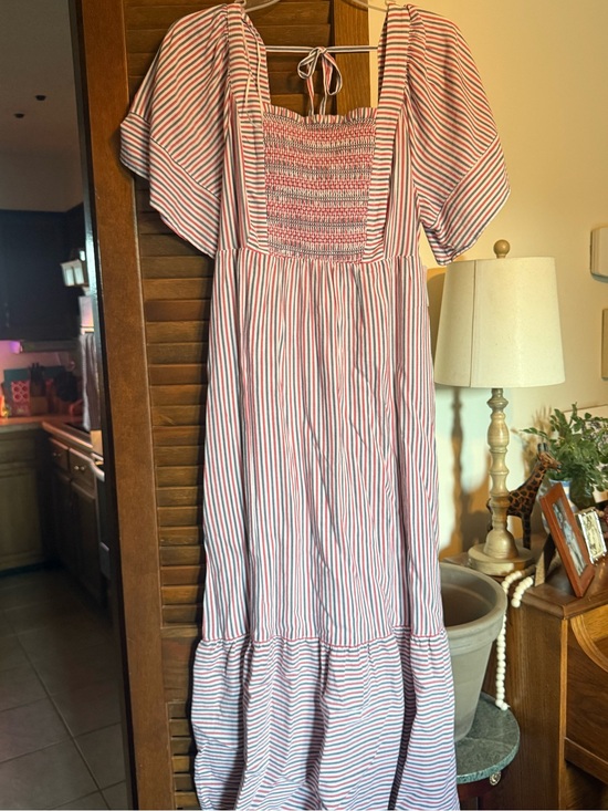 Old Navy Dresses & Skirts - Old Navy cotton dress NWT red and blue stripes Medium